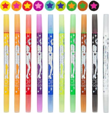 Actual product image Depesche 11398 TOPModel double fibre-tip pen set, ONE Magic pen and 9 felt-tip pens, each with two points. (Multicoloured, 10 x)