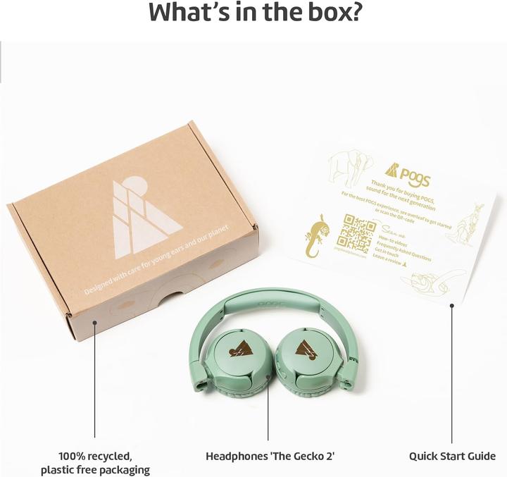Actual product image Pogs Drahtloser Kinderkopfhörer The Gecko 2