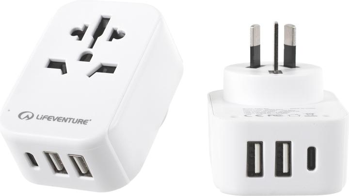 Actual product image Lifeventure World to AUS/China Travel Adaptor with USB (& USB C)