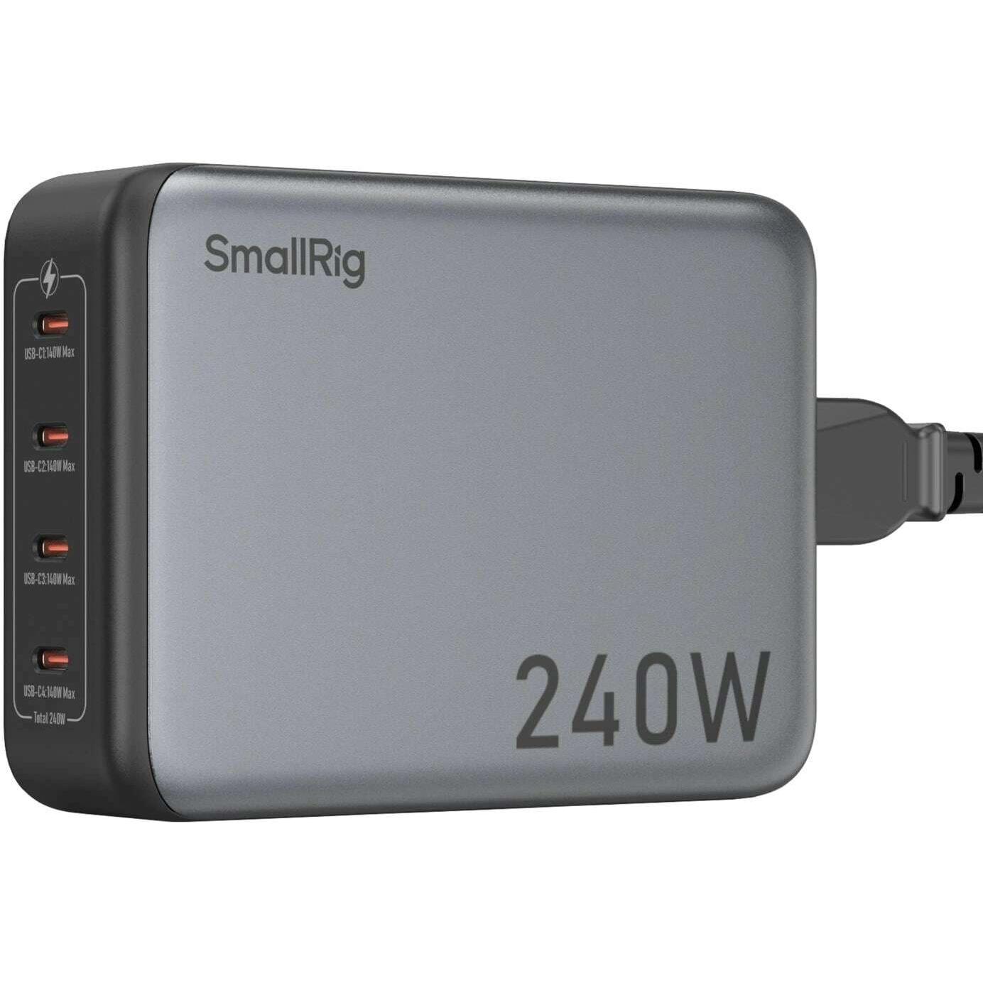 Thumbnail - SmallRig 240W 4-Port PD Power Adapter (EU Standard) 4752 (240 W), USB Ladegerät, Grau