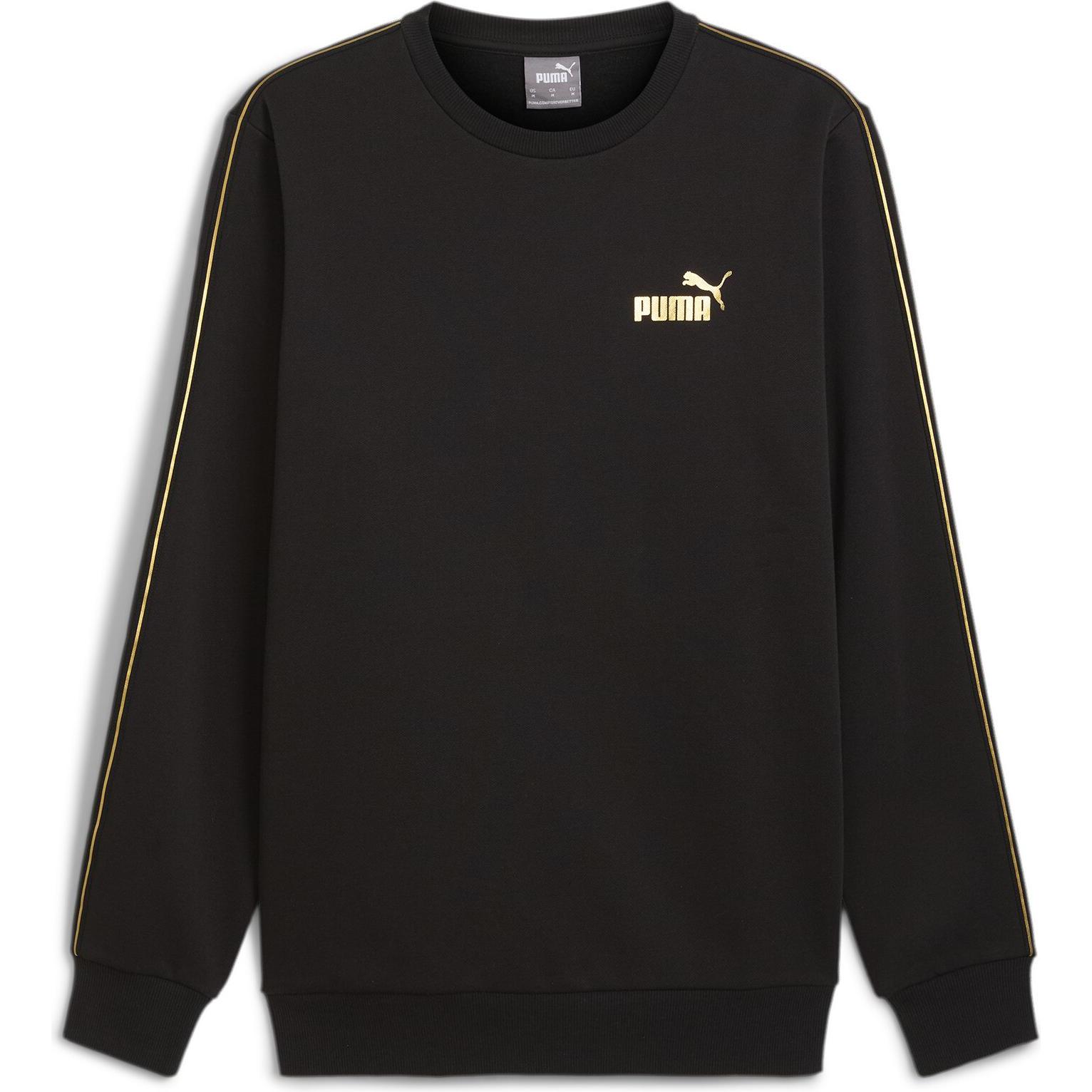 Thumbnail - Puma, Herren, Sportshirt, Ess Tape Minimal Gold Crew Fl (L), Schwarz, L
