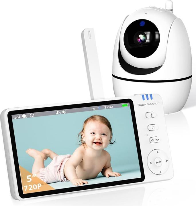 Produktbild SWE Babyphone mit Kamera und 360°-Schwenkfunktion (Babyphone mit Kamera, 300 m)