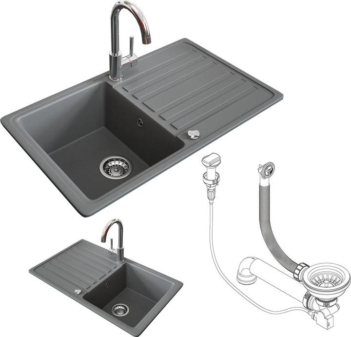 Produktbild Bergström Spülbecken (Einbauspüle, 46 cm, 76 cm)