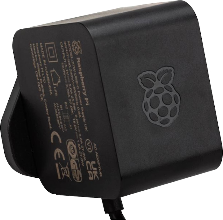 Raspberry Pi Official 5 power supply, 27W USB-C