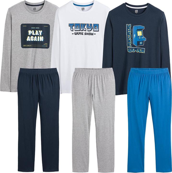 Image du produit La Redoute Collections Pack de 3 pyjamas avec motifs d'arcade (164)