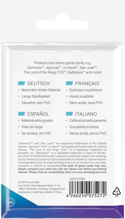 Actual product image Ultimate Guard Premium Soft Sleeves