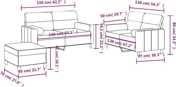 Produktbild vidaXL Gerakana (2-Sitzer)