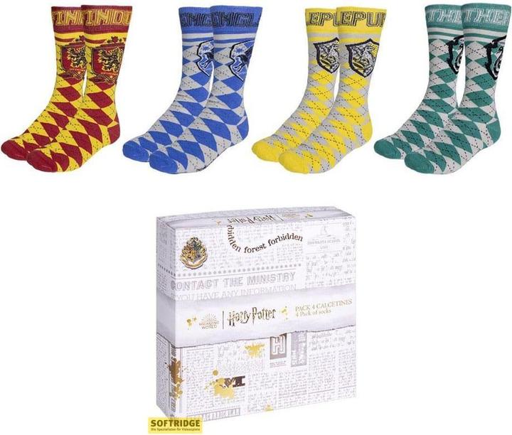Produktbild Cerda HARRY POTTER - Les 4 Maisons - Pack de 4 Paires de Chaussettes (4er Pack, 36 - 41)
