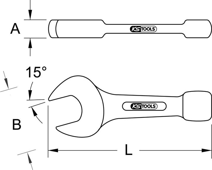 Actual product image KS Tools striking-face open-end wrench