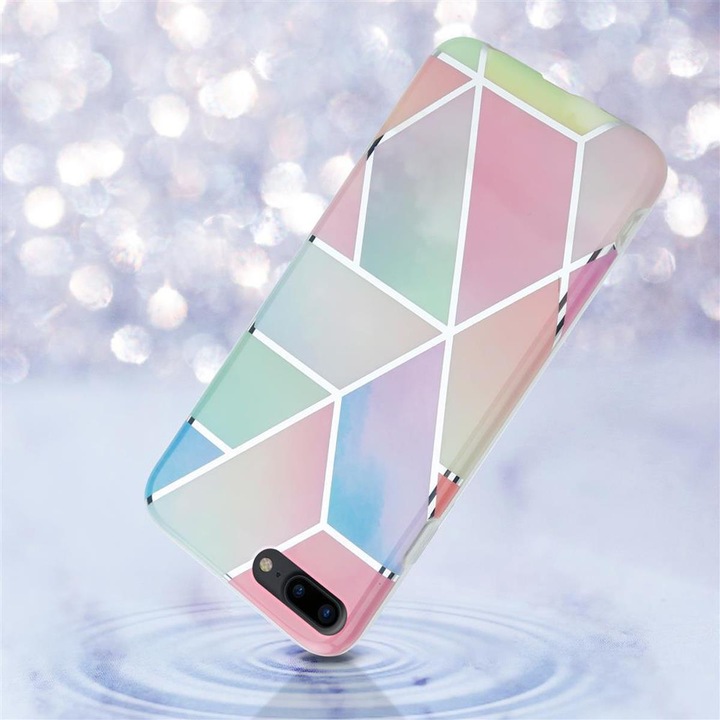 Produktbild Cadorabo IMD TPU Bunter Marmor Cover (Apple iPhone 7 Plus, Apple iPhone 7s Plus)