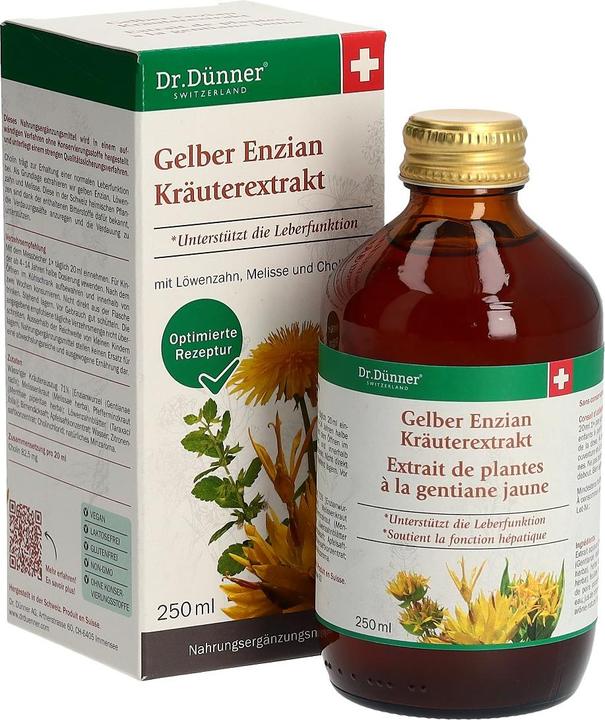 Actual product image Dr. Dünner Thin Yellow Gentian Herbal Extract Fl 250 ml (1 Piece, Liquid, 470 g)