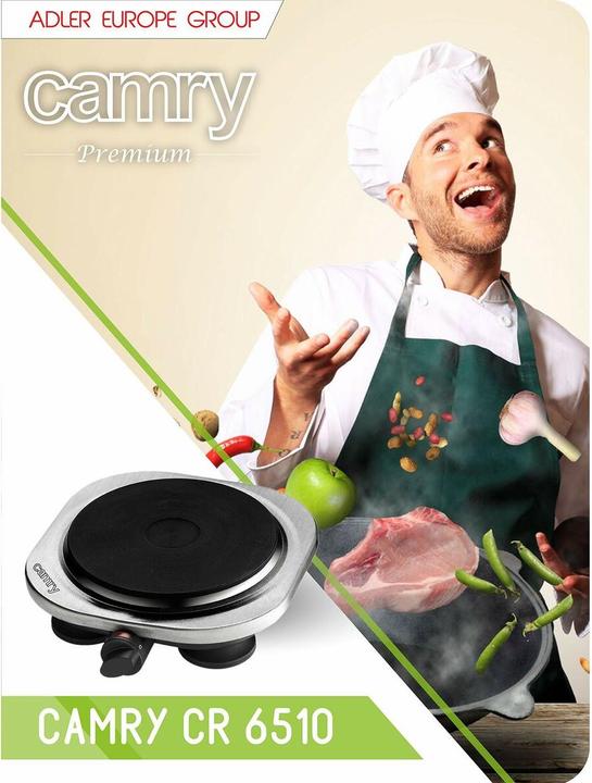 Produktbild Camry CR 6511 Black, Stainless steel Countertop Ceramic 2 zone(s)