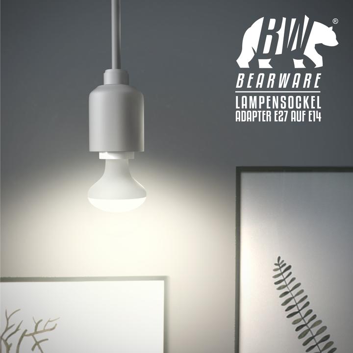 Produktbild Bearware 2x Lampensockel E27 Fassung auf E14 Sockel Adapter, Lampenadapter, Lampenfassung Lampensockeladapter