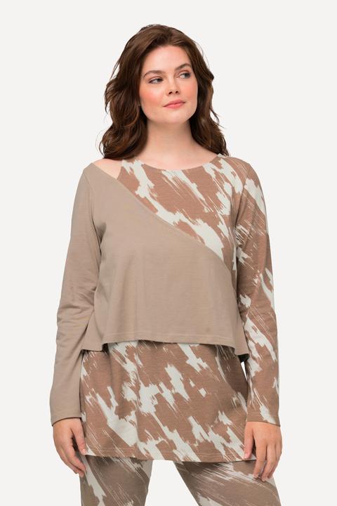 Produktbild Ulla Popken Shirt, Lagenoptik, Rundhals, Langarm (46, 48)