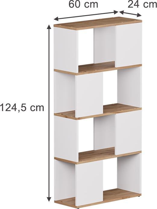 Actual product image Vicco Raumteiler Eneos, Weiss/Goldkraft Eiche, 60 x 124.5 cm