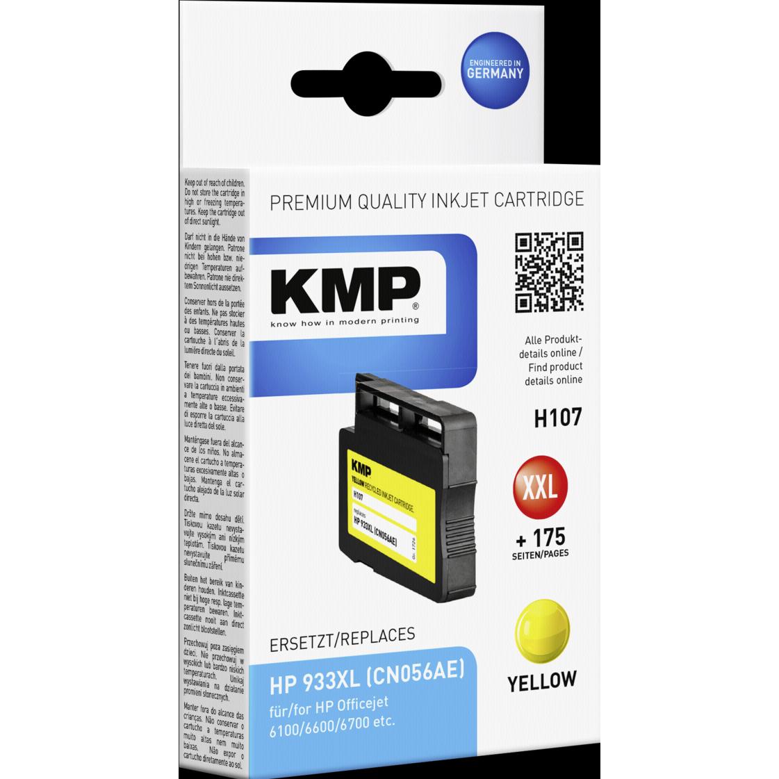 Thumbnail - KMP, Druckerpatrone, H107 Tintenpatrone yellow komp. mit HP CN 056 AE 933 XL (Y)
