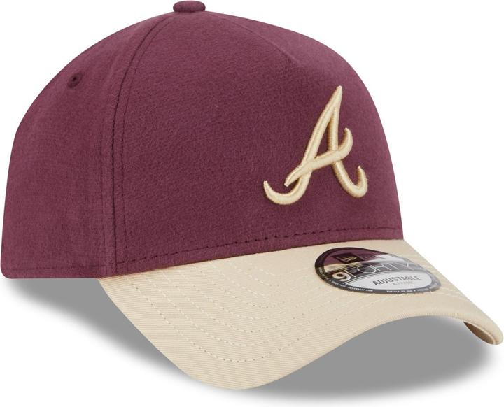 Actual product image New Era A-Frame 9Forty Cap MOLESKIN Atlanta Braves maroon (One size)