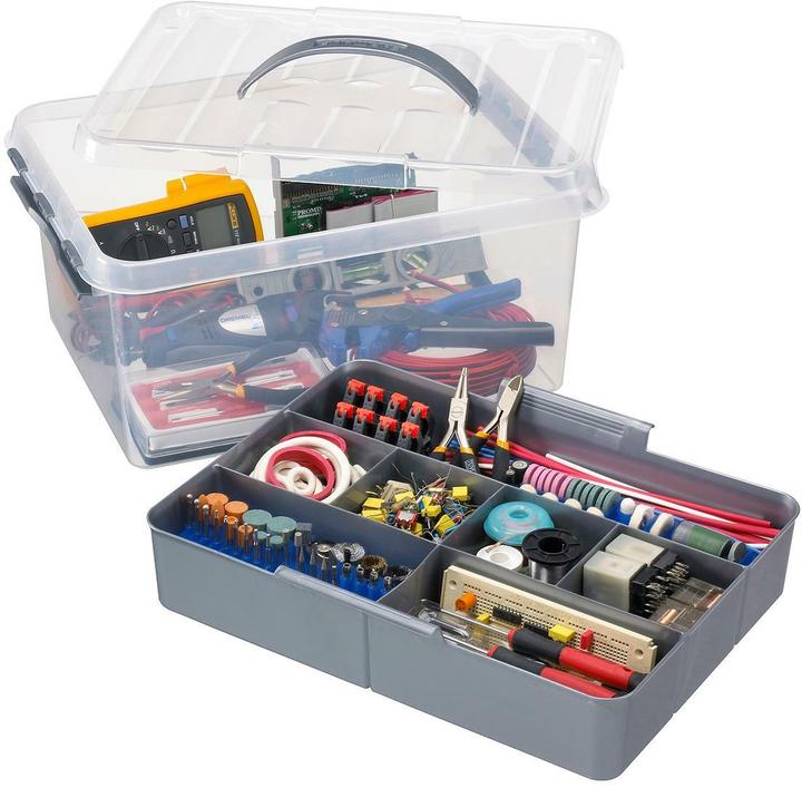 Produktbild Sunware Q-Line Aufbewahrungsbox mit Einsatz 15 Liter (40 x 18 x 30 cm, 15 l)