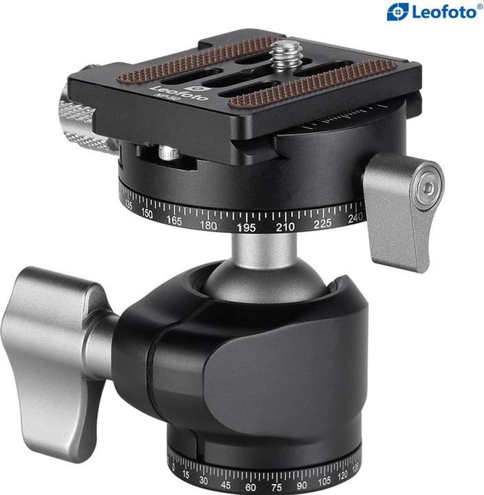 Actual product image Leofoto LH-25R + quick release plate NP-50 (Spherical head)
