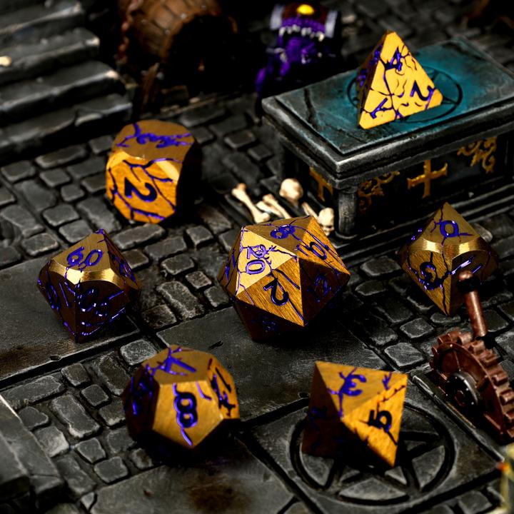 Immagine prodotto Glass Staff CritStones Metal Würfel Set Shattered Sigils (7)