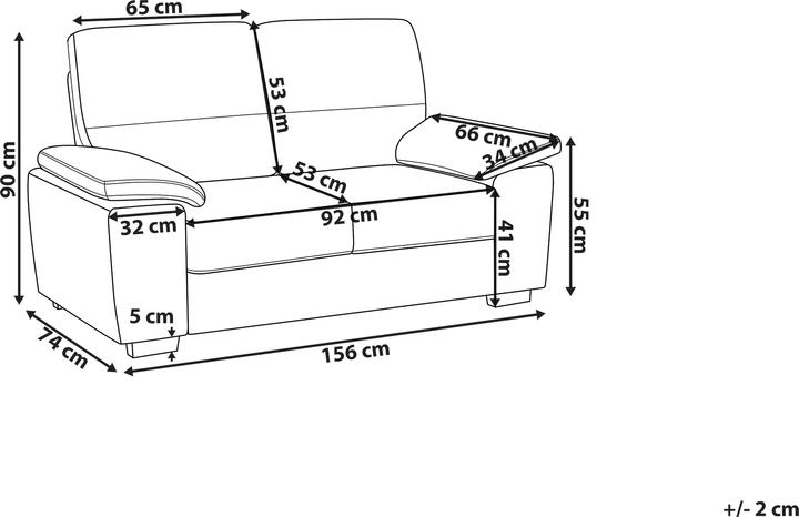 Produktbild Beliani Vogar (2-Sitzer)