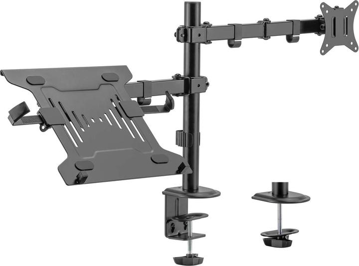 Image du produit Toboli 2en1 Support Écran et Support ècran Ordinateur portable Bras Articulé pour Laptop Porte-ordi VESA 75