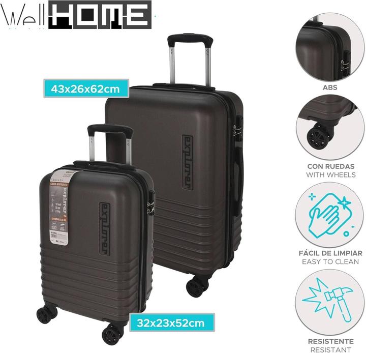 Image du produit Well Home Set de valises trolley élégant et extensible