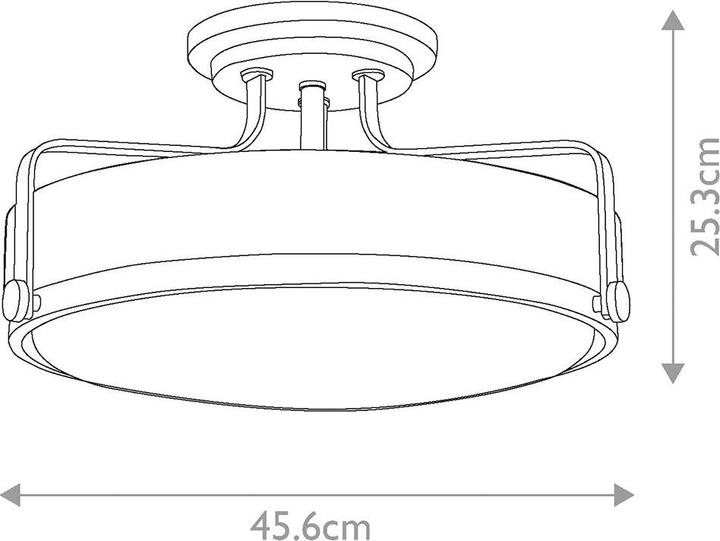 Produktbild Elstead Lighting Harper Deckenleuchte E27 3-fach 25cm Medium Heritage Messing (E27)