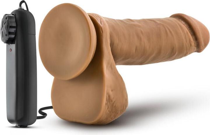 Actual product image Blush Coverboy - Soccer Champ - Vibrating 8 Inch Realistic Dildo - Suction Cup Base Harness Compatib