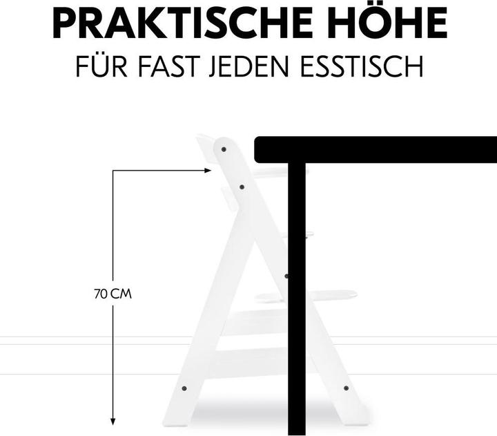 Actual product image Hauck Highchair Alpha Plus White in economy set - incl. seat cushion Highchairs (Highchair)