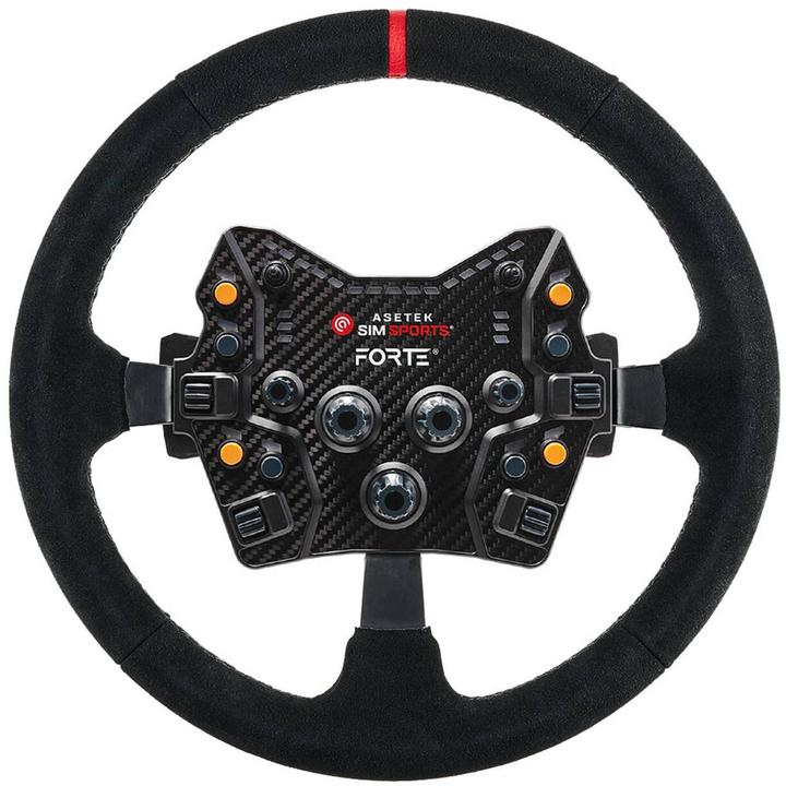 Produktbild Asetek SimSports Lenkradkranz, gewölbt, 340 mm - schwarz, wildleder (PC)