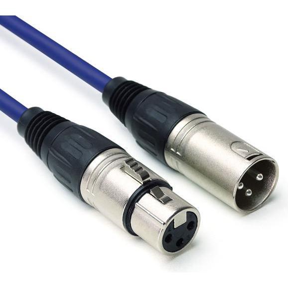 keepdrum 6m DMX Kabel Blau 3-pol XLR 100-Ohm 3 Stück (6 m), Audio Kabel