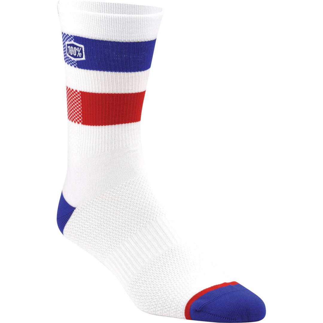 100%, Unisex, Sportsocken, Funktionssocken Flow (L/XL), Weiss