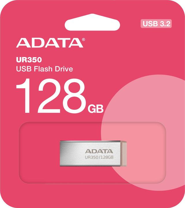 Image du produit Adata Pendrive UR350 USB3.2 Gen1 métal marron (128 Go, USB-A)