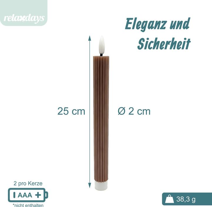 Productafbeelding Relaxdays 4x LED-Stabkerzen (4x)