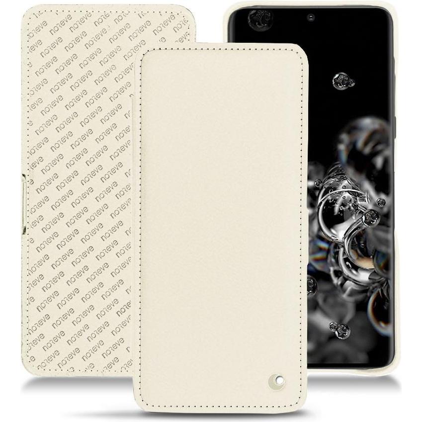 Noreve Lederschutzhülle horizontal (Samsung Galaxy S20+ 5G), Smartphone Hülle, Weiss