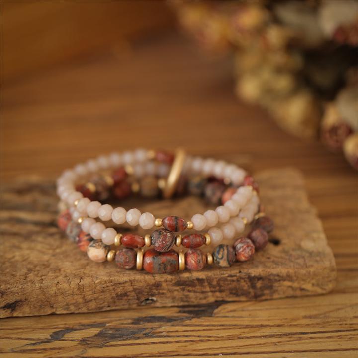 Actual product image Andreani Bracelet with genuine leopard jasper (8 cm, Stones)