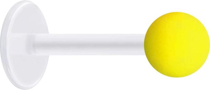 Produktbild Star Piercing Micro Labret transparent mit Kugel Neon gelb (Acryl, ohne Messing, Bioflex)