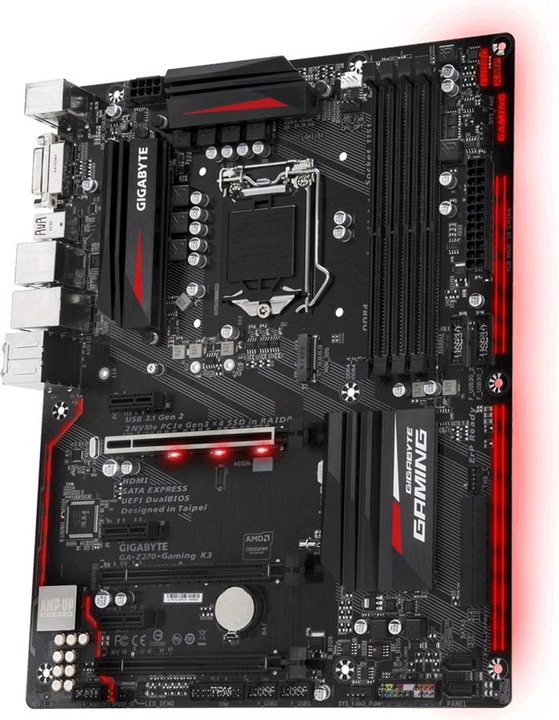 Image du produit Gigabyte GA-Z270-Gaming K3, ATX, LGA1151 (LGA 1151, Intel Z270 Express, ATX)