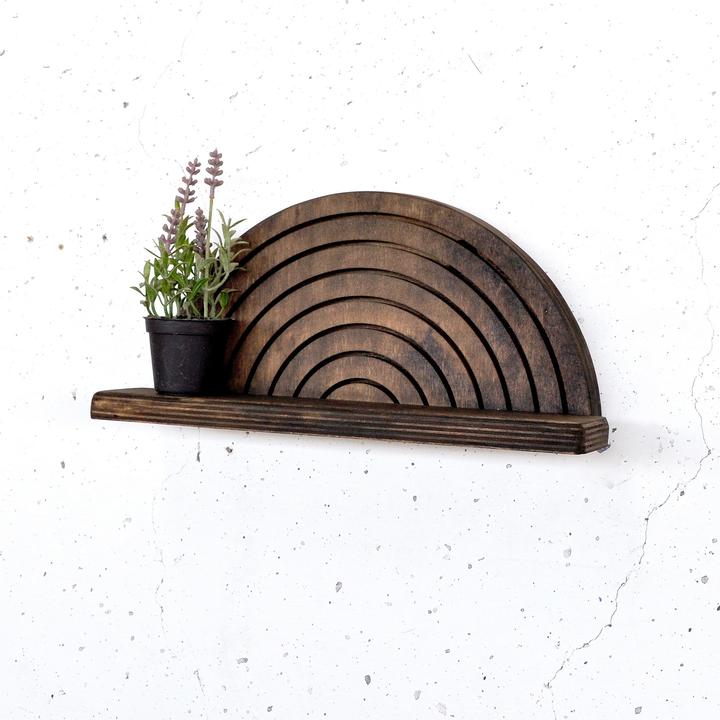 Immagine prodotto Hanah Home Half-Circle Wooden Wall Shelf (31 x 9 x 16 cm)