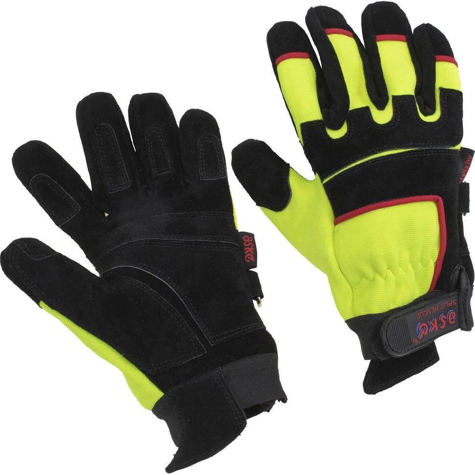 Askö, Schutzhandschuhe, THL-Handschuh Split Rescue EN 388 EN 407 CAT II, GrÃ¶ÃŸe 9, neongelb (9)