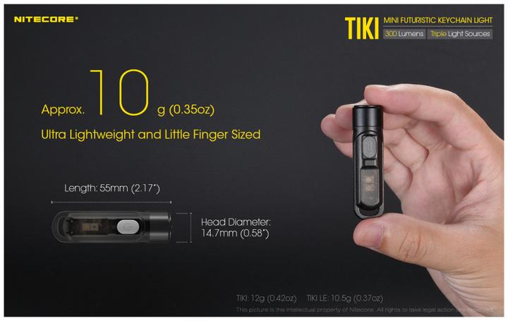 Actual product image Nitecore TIKI LE - 300 lumen (5.50 cm, 300 lm)