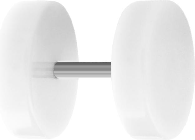 Produktbild Star Piercing Fake Plug weiss (ohne Messing, Kunststoff)