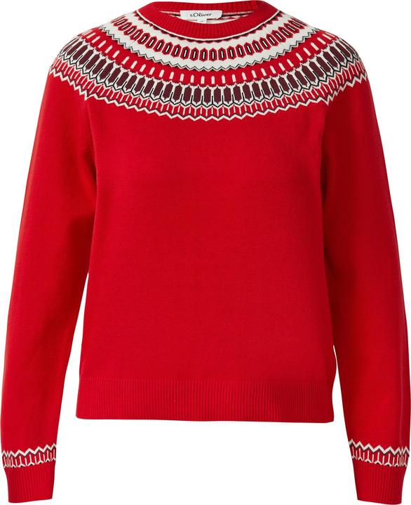 Image du produit s.Oliver Strickpullover Feinstrickpullover mit Norwegermuster (40)