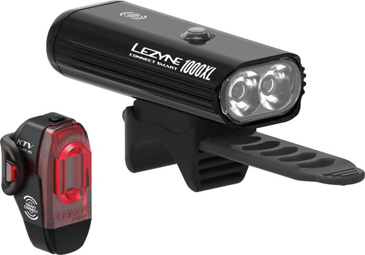 Lezyne Collegare Smart 1000XL + KTV Smart (1000 lm, 75 lm)
