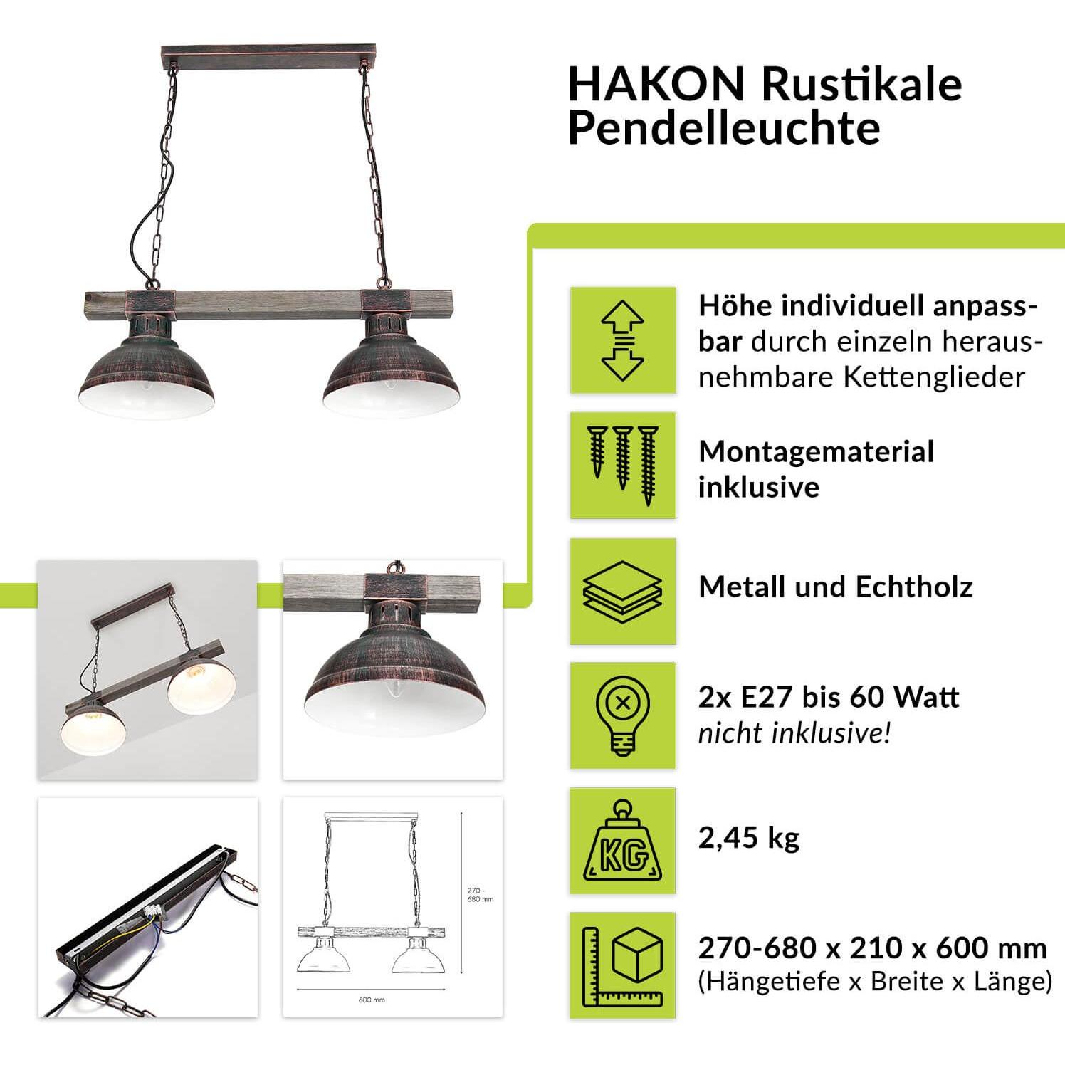 Thumbnail - Licht-Erlebnisse, Pendelleuchte, Pendelleuchte Hakon (E27)