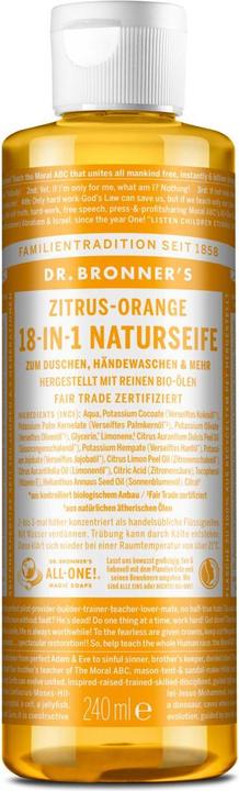 Produktbild Dr. Bronner's 18-in-1 Zitrus-Orange (Flüssigseife, 240 ml)