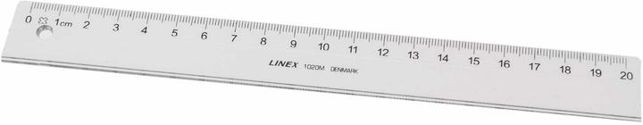 Actual product image Linex Ruler with ink edge (20 cm, Plastic)