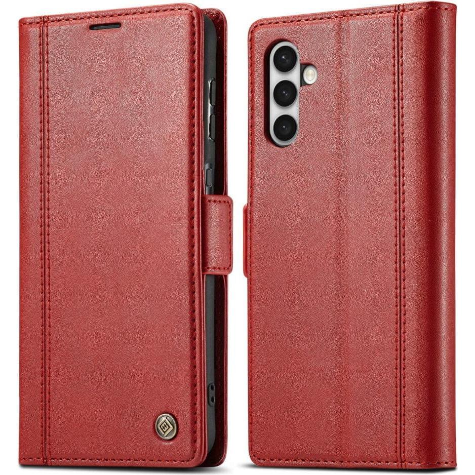 LC.Imeeke Flip Case Business (Samsung Galaxy S24+), Smartphone Hülle, Rot