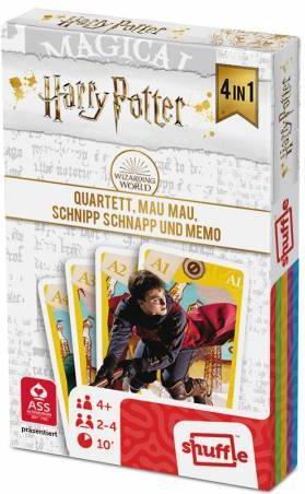 Produktbild ASS Altenburg 22584064 - Harry Potter - Quartett 4 in 1, Kartenspiel, für 2-4 Spieler, ab 4 Jahren (Italienisch)